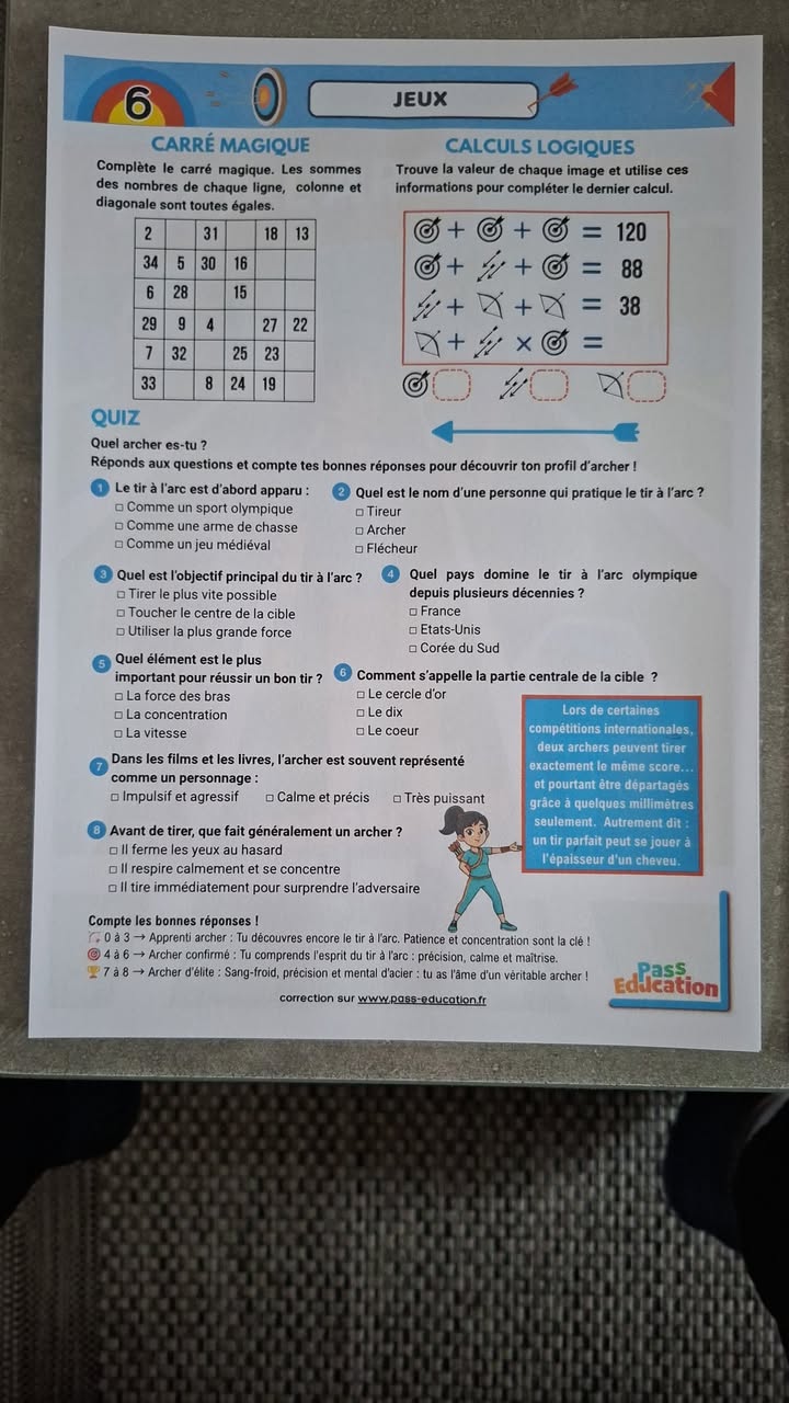 Donnez ça à vos archers a faire, c est génial et on rigole bien.